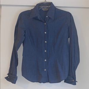 Eddie Bauer Blue Denim Button Up Shirt